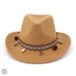Chapeau western au design traditionnel indien