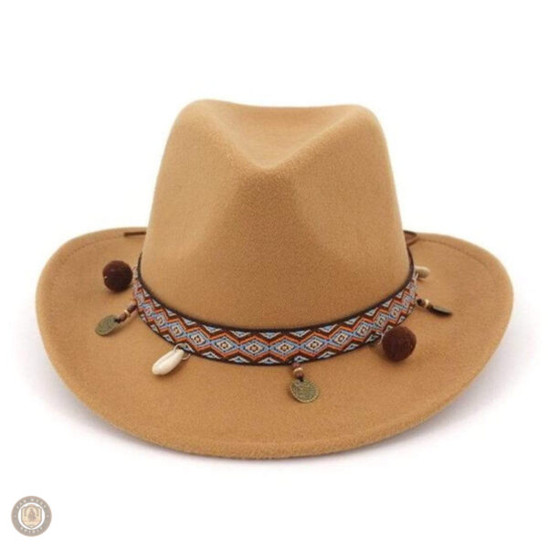 Chapeau western au design traditionnel indien