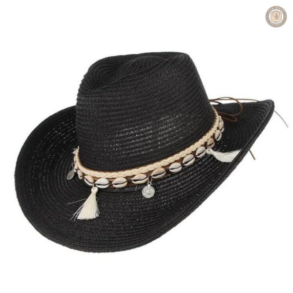 Chapeau de cowboy en paille, idéal pour les journées ensoleillées