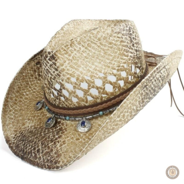Chapeau cowboy en paille pour style country western