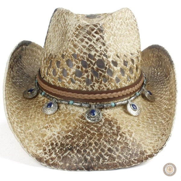 Chapeau en paille, look cowboy, accessoire de mode western