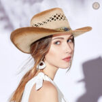 Chapeau paille western, parfait pour les activités en plein air