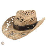 Chapeau Western en paille authentique pour un style cowboy