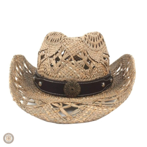 Accessoire de mode western en paille, idéal pour l'été