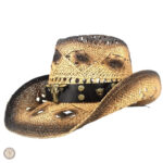 Accessoire western pour femme, chapeau vache