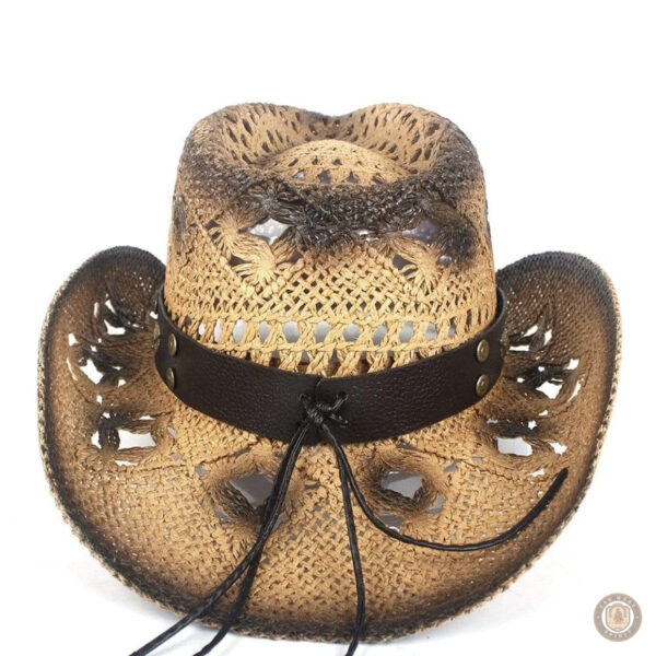 Chapeau cowboy chic pour femme, motif vache