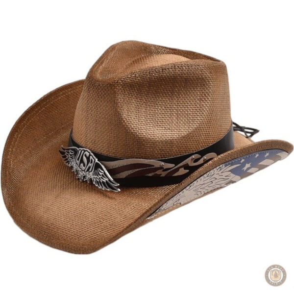 Chapeau de paille style cowboy pour un look western authentique