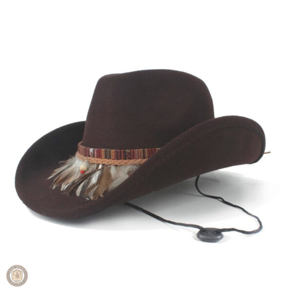 Chapeau Western Dakota en feutre, style cowboy classique