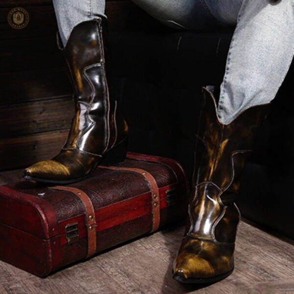 Bottes cowboy pour homme, design classique et confort optimal