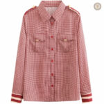 Chemise à carreaux femme style country élégante