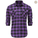 Chemise Cowboy à Carreaux Violets pour homme
