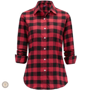 Chemise à carreaux rouge pour femme style cowboy