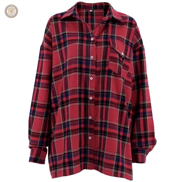 Chemise western à carreaux pour femme, style décontracté