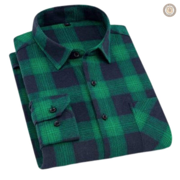 Chemise western à carreaux verts pour homme
