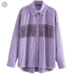 Vêtement western à franges pour un look tendance féminin
