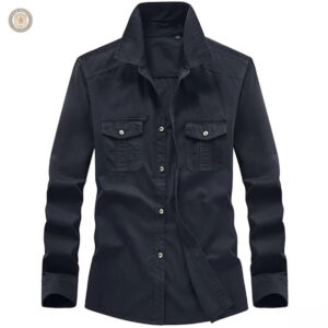 Chemise western bleue pour homme
