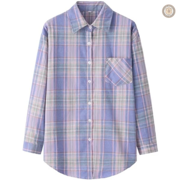Chemise western bleue pour femme