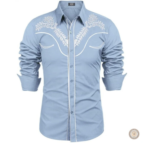 Chemise brodée style western pour homme