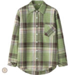 Chemise carreaux verte pour femme