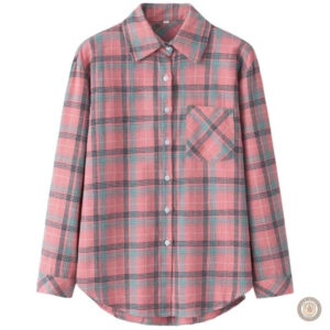 Chemise à carreaux rose pour femme style western