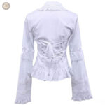 Chemise Country féminine en blanc, élégante et décontractée