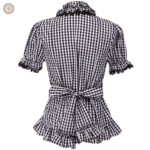 Vêtement western féminin à motifs carreaux