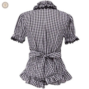 Vêtement western féminin à motifs carreaux