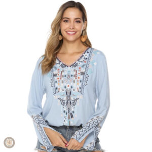 Chemise fleurs femme style country western