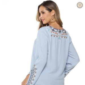 Chemise à motifs floraux pour femmes, mode western