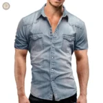 Chemise en jean style western pour occasions décontractées