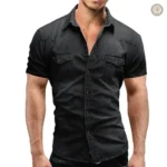 Chemise en jean pour homme, look western moderne