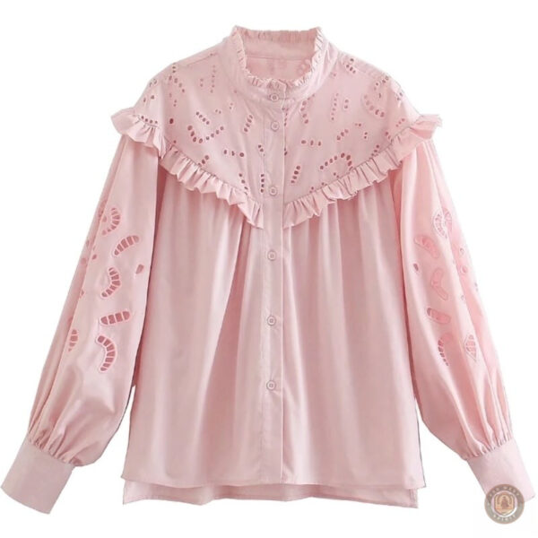 Chemise rose femme style western country