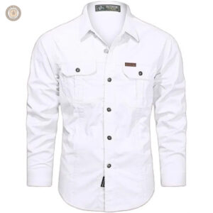 Chemise blanche style cowboy pour homme