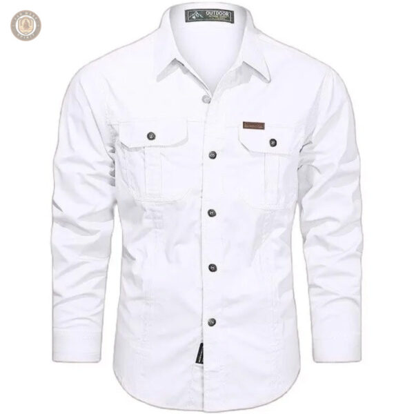 Chemise blanche style cowboy pour homme