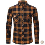 Chemise cowboy homme orange pour un style western authentique