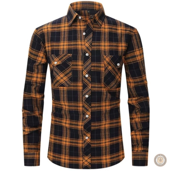 Chemise cowboy homme orange pour un style western authentique