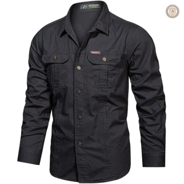Chemise cowboy noire pour homme