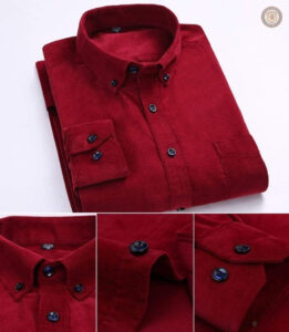 Vêtements western homme, chemise rouge à manches longues