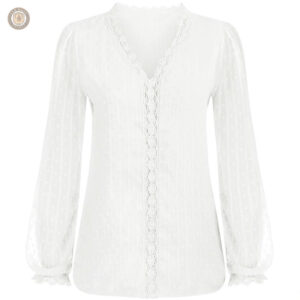 Chemise cowgirl blanche pour femme, style western élégant