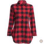 Chemise rouge femme style country western