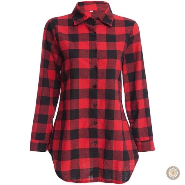 Chemise rouge femme style country western