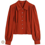 Chemise Country Rouge pour femme, style western élégant