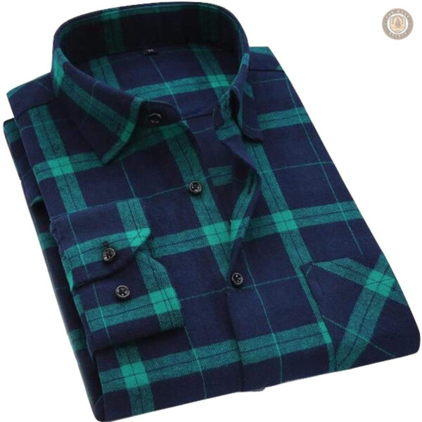 Chemise cowboy verte à carreaux pour homme