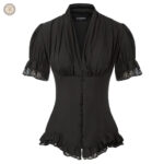 Chemise blanche style western pour femme, look tendance