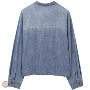 Vêtement western femme, chemise en jean pour un style décontracté
