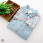 Chemise casual en jeans, idéal pour un style country