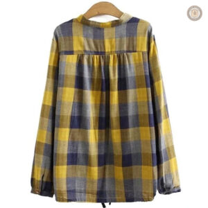 Chemise country femme en teinte moutarde