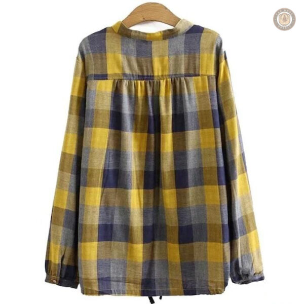 Chemise country femme en teinte moutarde