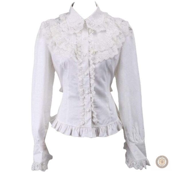 Chemise blanche femme style country, tendance western
