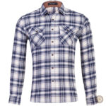 Chemise western à motifs à carreaux pour homme